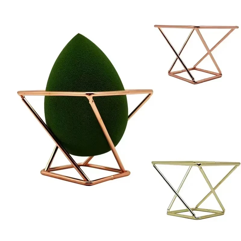 1Pcs Metal Makeup Sponge Holder Makeup Puff Rack Blender Storage Rack Sponge Drying Stand Holder Makeup Brushes Puff Drying Tool