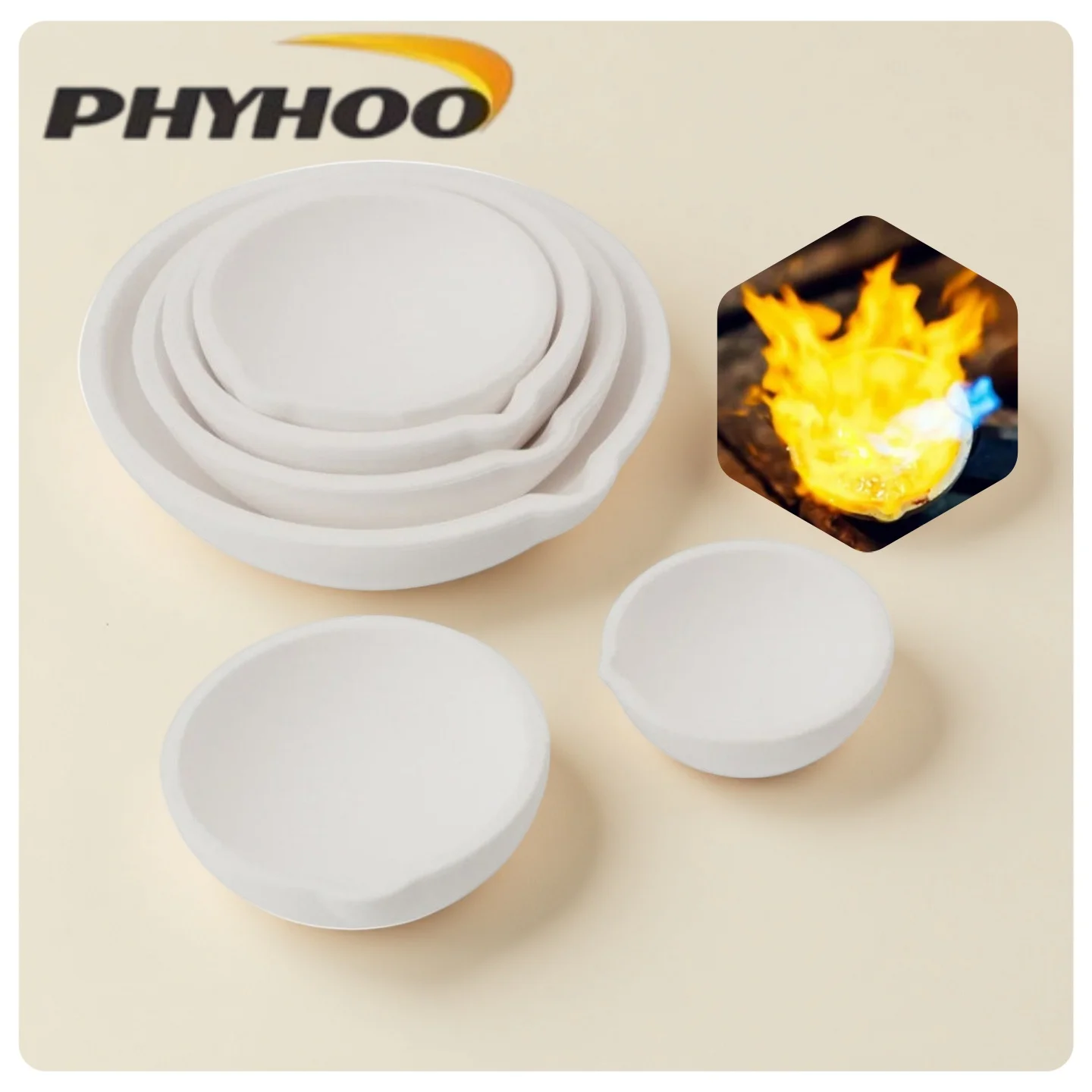 PHYHOO 100g-5000g Premium Quartz Silica Crucible for Gold Silver Platinum Melting Jewelry Making tools Casting and Refining Bowl