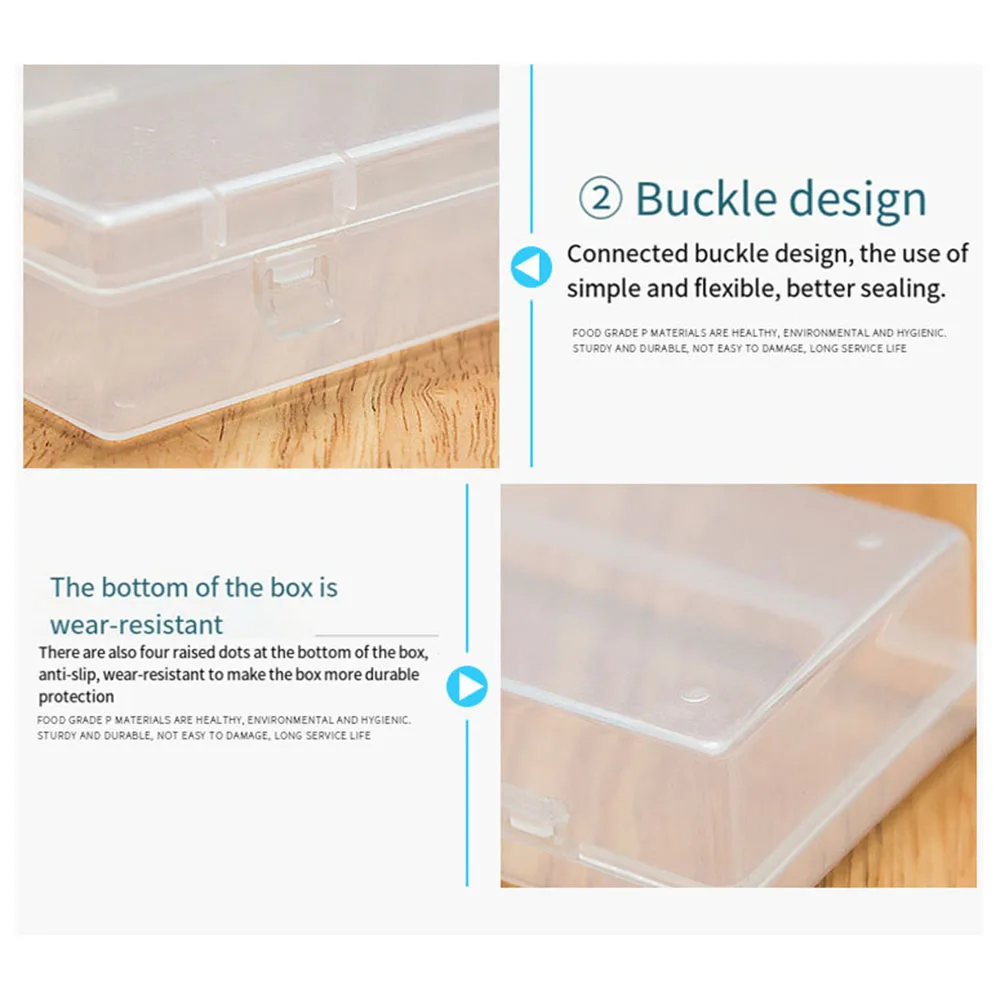 1pc Transparent Plastic Storage Box Organizer Stickers Box Desktop Container Washi Tape Stickers Box Art Tool Case Stationery