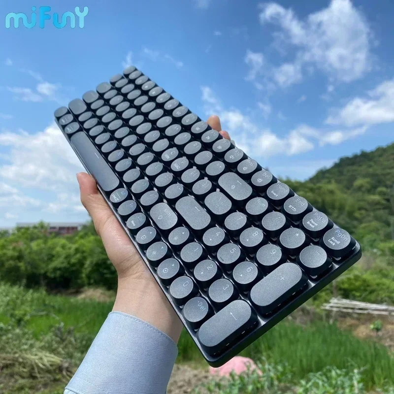 

MiFuny Mechanical Keyboard Custom Wireless Low Profile Hot Swap Ultra Thin Switch Metal Panel RGB Gaming Office Work Keyboards