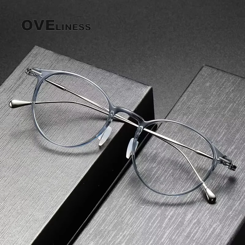 

2025 Ultralight Titanium TR90 eye Glasses frame Retro Round Eyeglasses Frame Men And Women eyewear