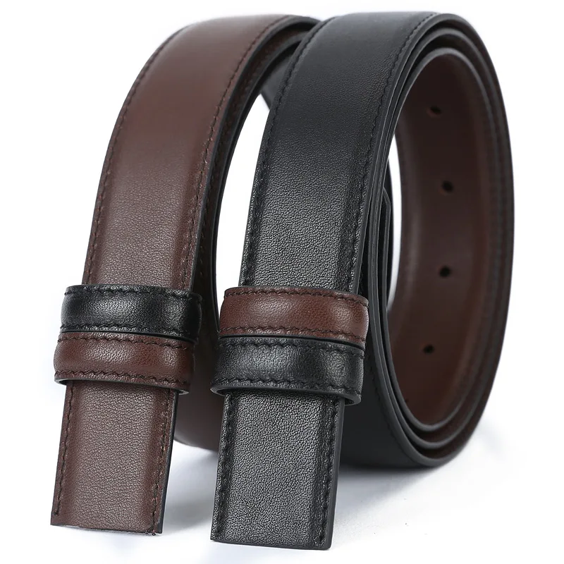 

Belt Men's Genuine Leather Buckleless Head Hundred Belt Strip Pure Leather