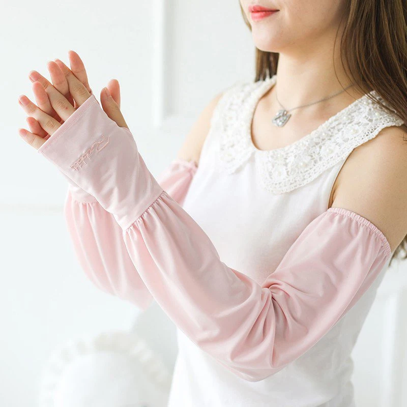 Summer Loose Sunscreen Driving Ice Silk Sleeve Female Long Length UV Protection Sleeve Arm Arm Glove Ice Sleeves UV Protection