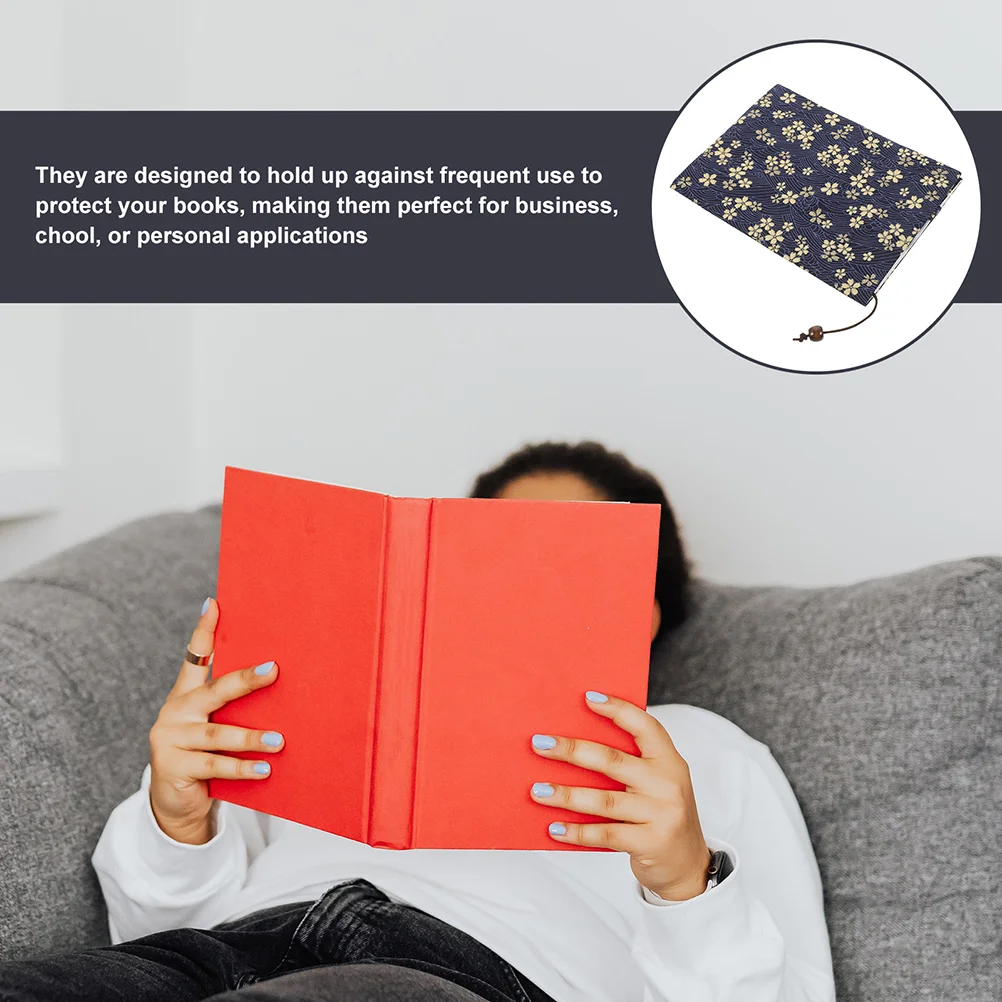 Book Cover Creative Protector Decor Stylish Decorative Delicate Exquisite Sleeve Cloth Hand-made Protective Case Bronzing