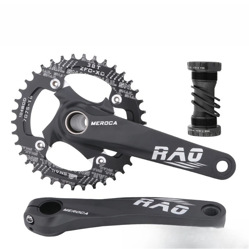 

Интегрированный полый шатун MTB 32T 34T 36T 38T с узким/широким шестигранным креплением для горного велосипеда, комплект деталей для велосипедного шатуна