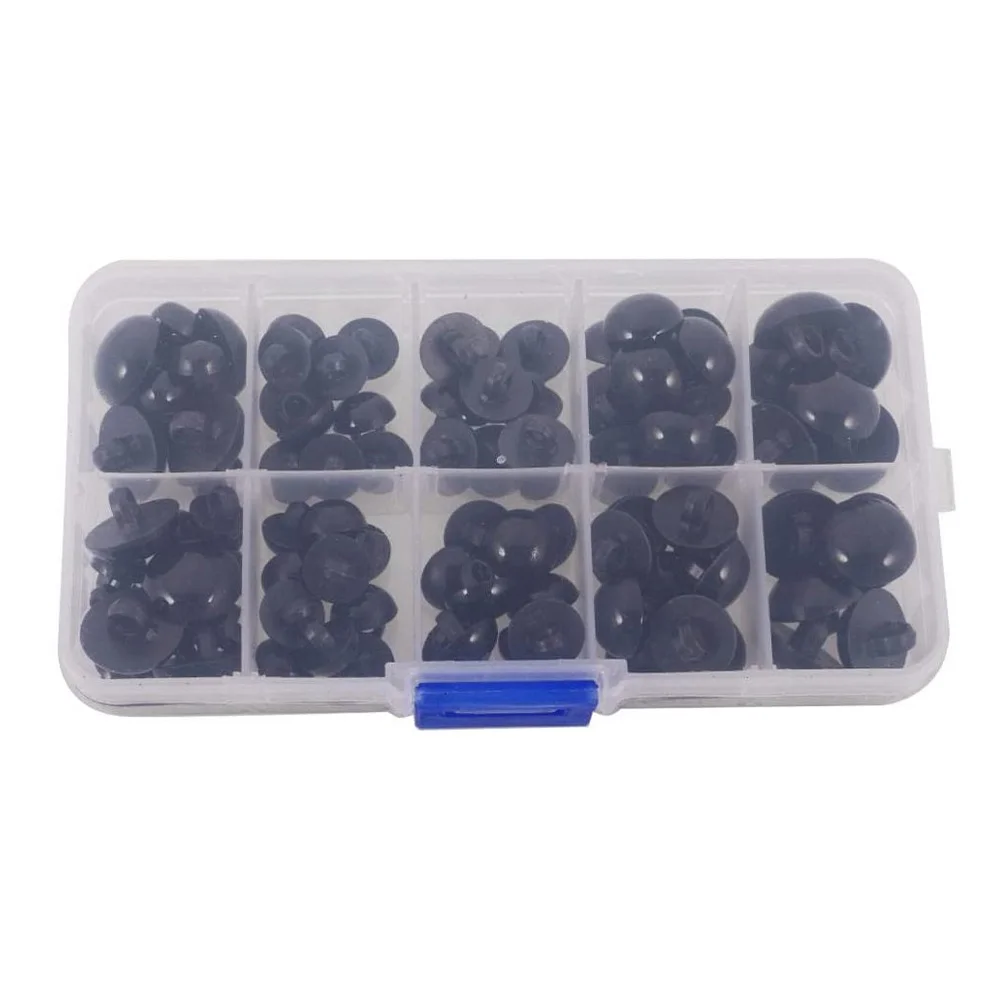 100 Pieces Button Buttons for Sewing Crafts Plastic Accessories Manual Decorative Mushroom DIY Making Child Eyes Supplies