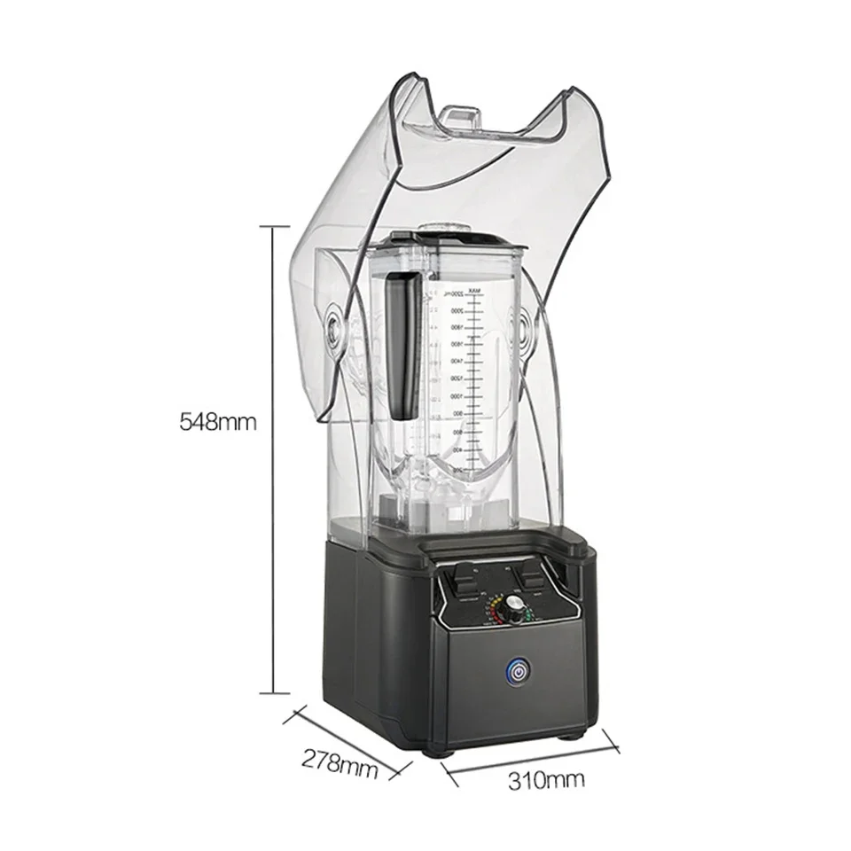 RP23 Commercial Quiet Blender, Soundproof Blenders, 2200 Watt Powerful Professional Kitchen Blender With BPA-Free 80oz Pitcher