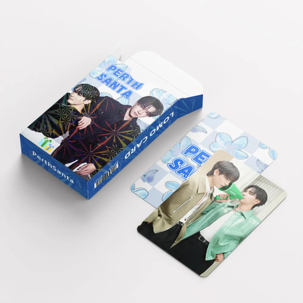 92PCS PerthSanta Thailand Star Lomo Card Set - Thai Drama CP Perth & Santa Holographic Photo Cards with Stickers