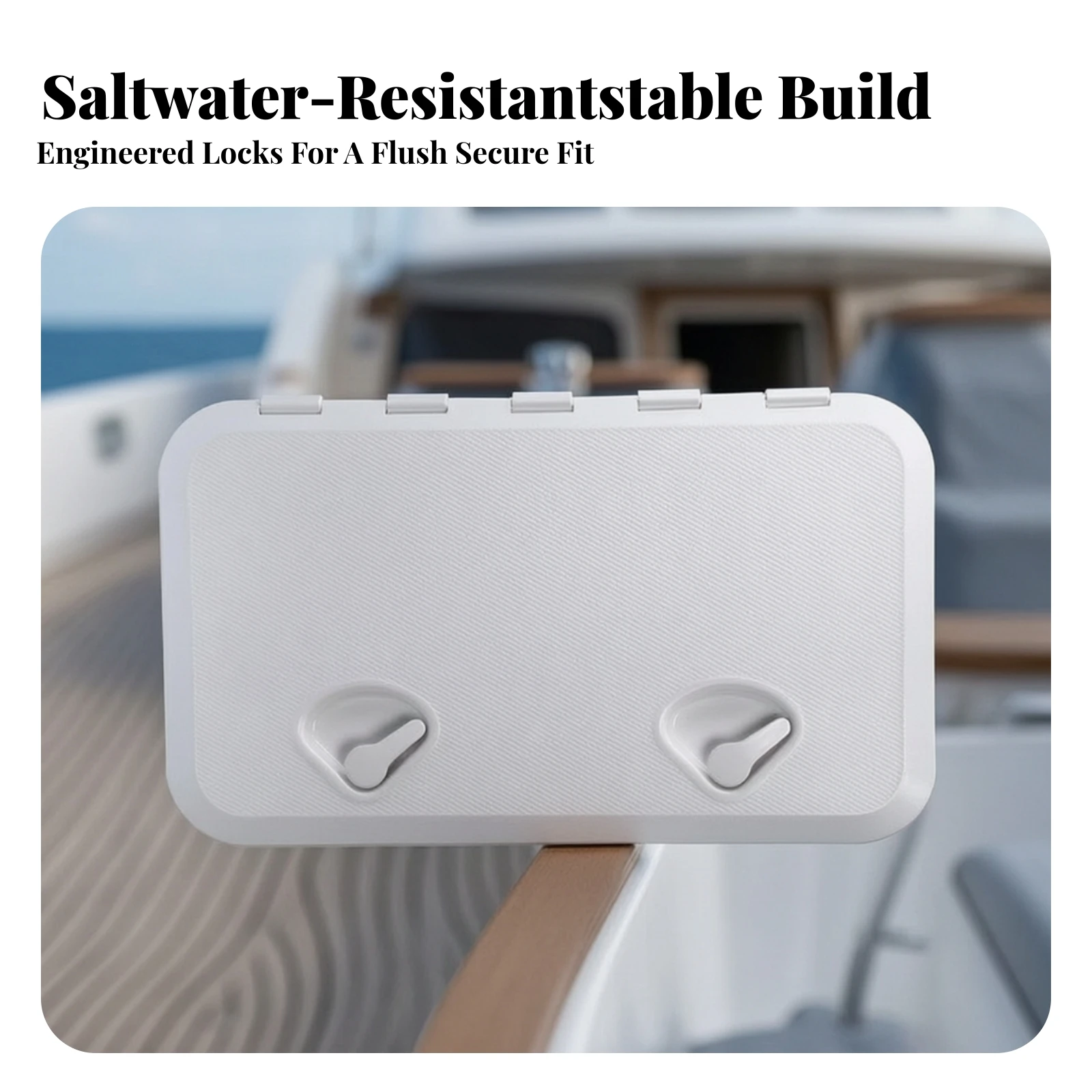 Boat Deck Hatch with Latch Recessed Boat Deck Hatch Cover Marine Compartment Cover Non-Slip Ultraviolet-Resistant for Anglers view 2