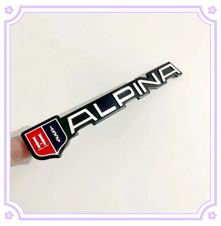 New 3D Metal Alloy Car Rear Tail Trunk E30 E38 E39 B7 E90 F10 E46 Alpina Emblem Badge Logo Sticker Accessories