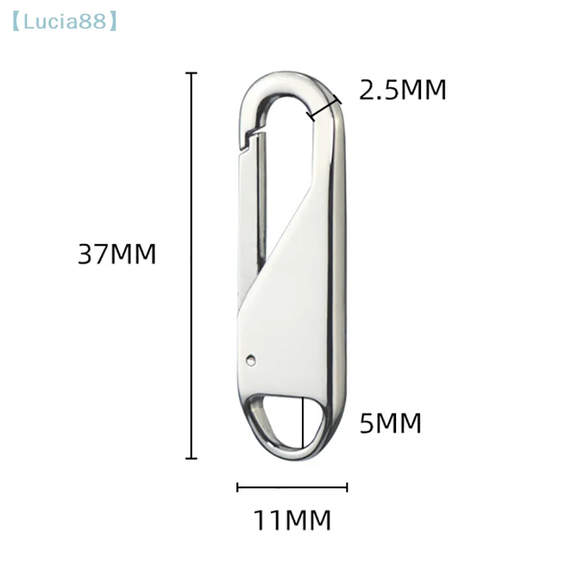 Cremalleras de acero inoxidable 316, repuesto de tirador, cabezal de cremallera instantánea Universal para bolsa de viaje con hebilla rota, cabezal de cremallera para maleta