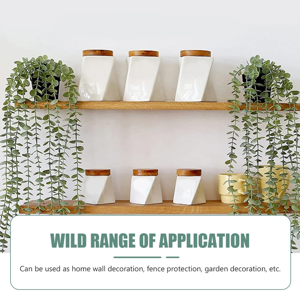 

2Pcs Wall-Mounted Hanging Plant Vine Decors Lifelike Fake Rattan Pendants Indoor Outdoor Garden Simulation Plant Decorations