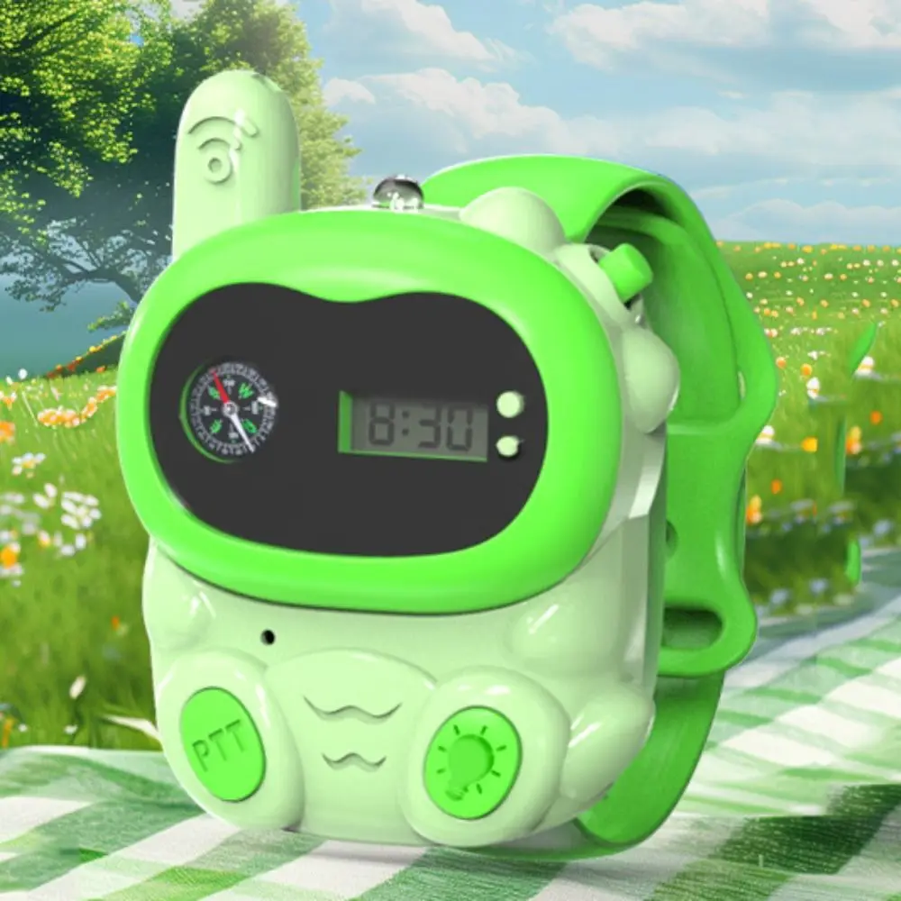 วิทยุ Interphone Kids Mini Walkie-Talkie Transceiver ไม่มีรังสีเด็ก Walkie-Talkie การ์ตูนพร้อมไฟ LED