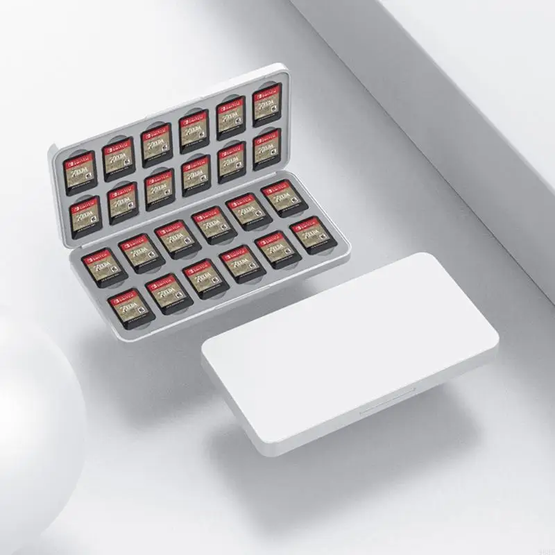 

900F Shockproof Memory Card Organizers 24 Game Cartridge Slots Lightweight Travel Friendly
