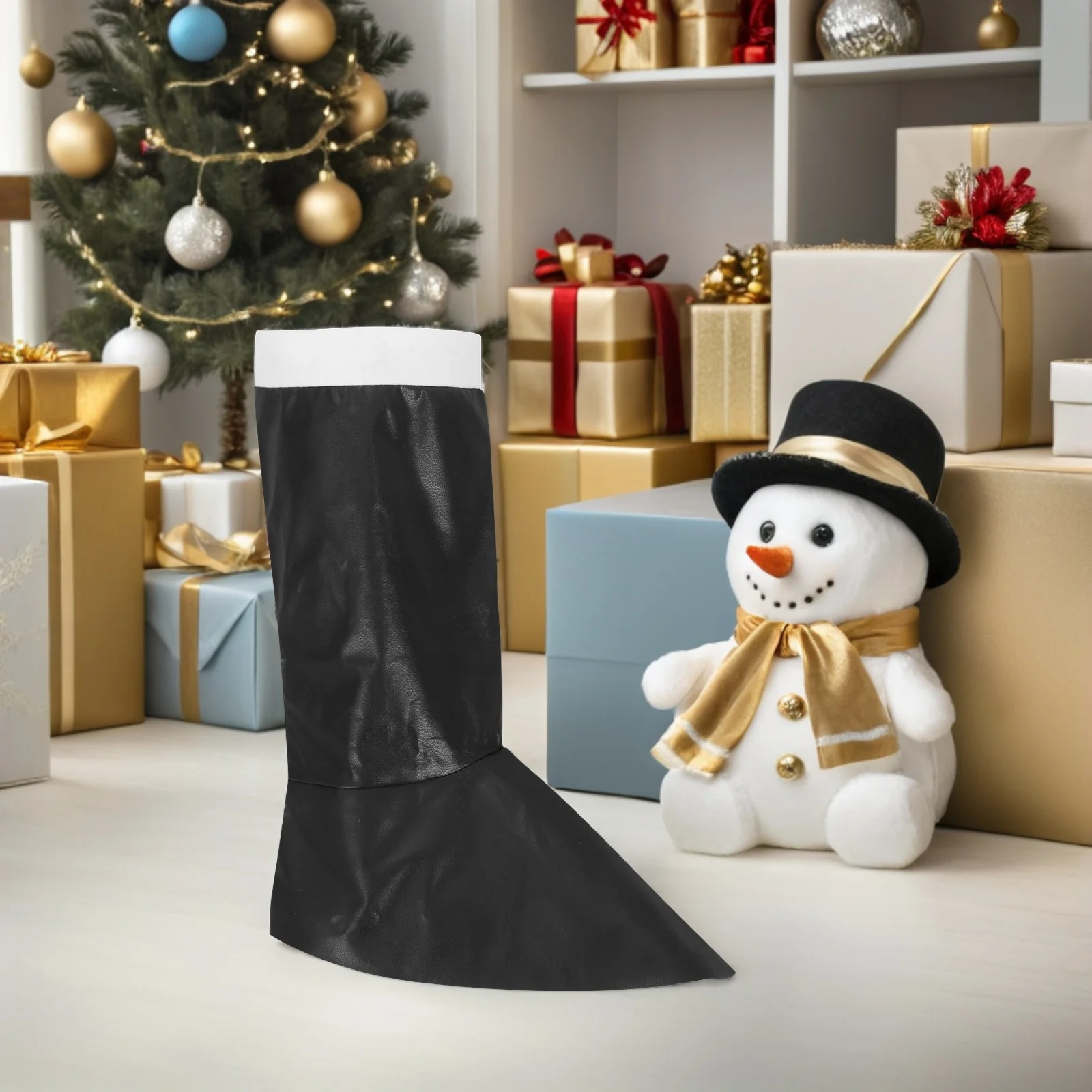 

1 Adult PU Artificial Knee-High Boots Cover Comfortable Christmas Costume Prop Cosplay Santa Claus Outfit Boot Covers