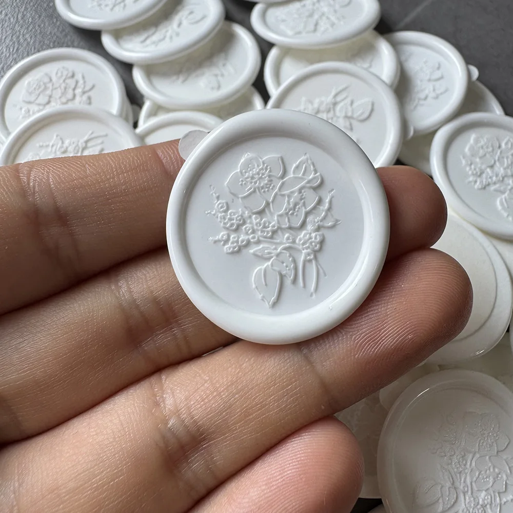 15pcs Finished wax seals self-adhesive,litter flower and Artisaire patterns, for invitation cards,envelope and gifts