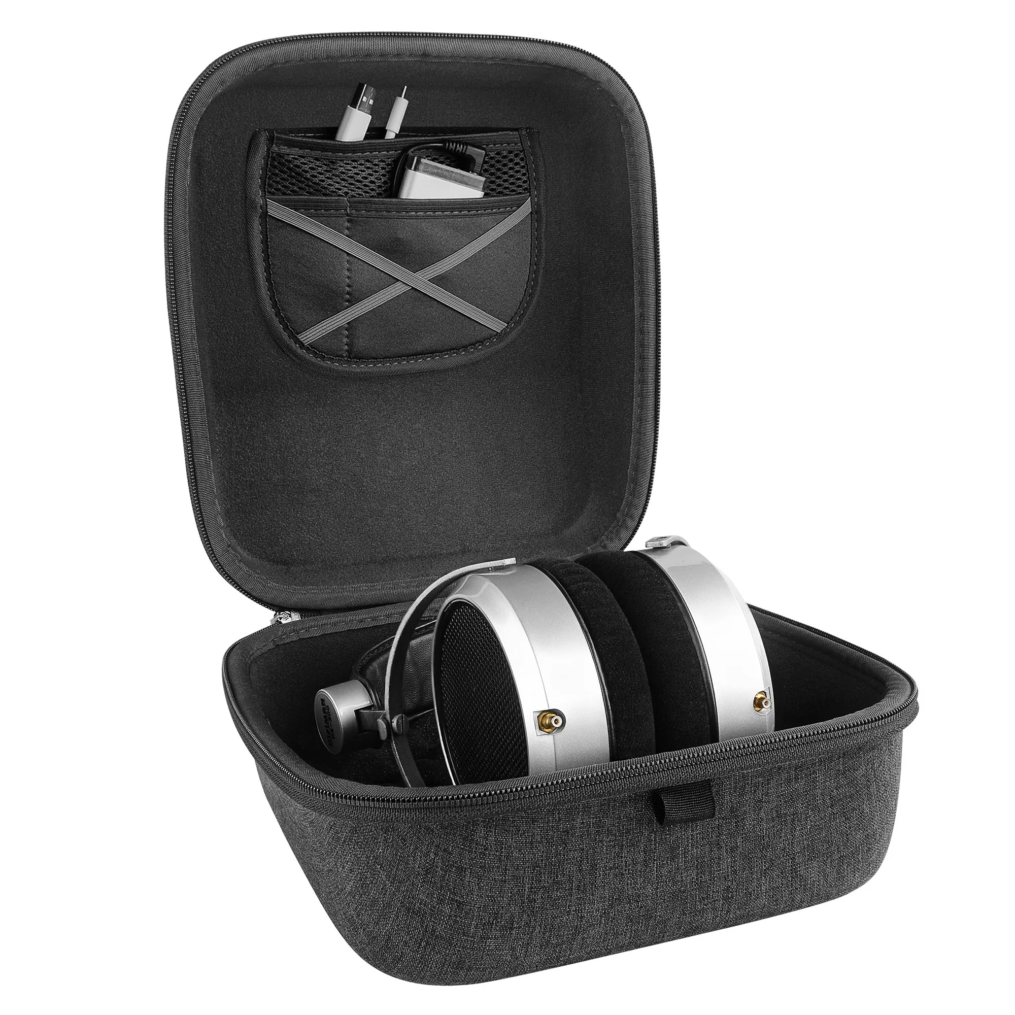 Geekria Headphone Case for HiFiMAN HE 6se, HE1000, Audeze Maxwell Headset, Protective Hard Shell Carrying Bag with Cable Storage