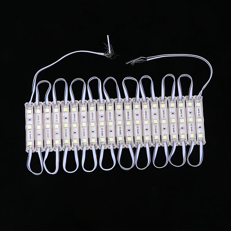 20pcs/lot Waterproof Super Bright Backlight For Signage DC12V LED Module 3 SMD 5054 Warm White/Red Color