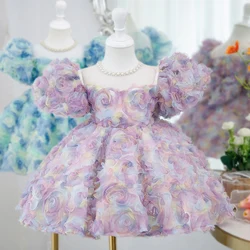 Formal dresses Luxury Kids'  High end Wedding Dress flower Dress Puffy festival Carnival Elegant Girls Party Dress 0-10T