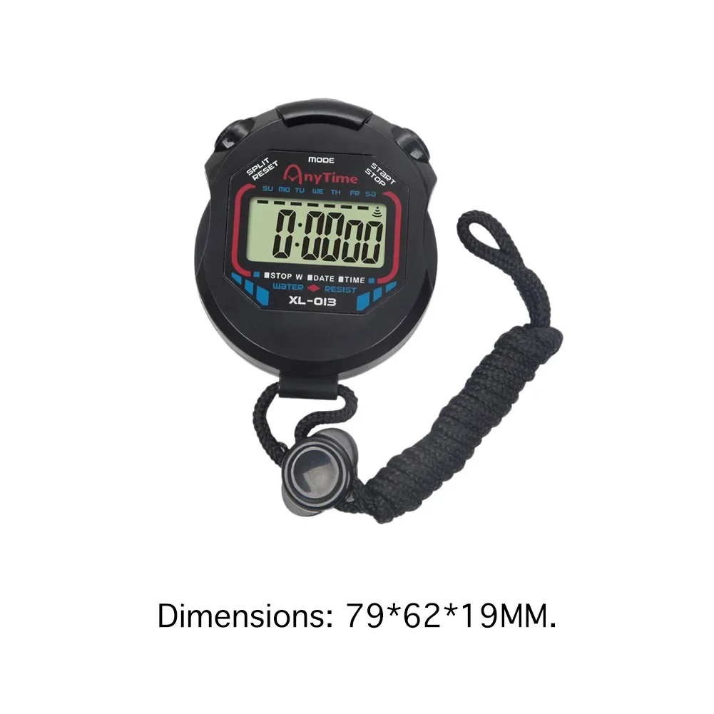 ساعة توقيت رقمية LCD ساعة توقيت رقمية مع حبل ساعة توقيت للمطبخ متعددة الوظائف للسباحة والجري والتدريب الرياضي