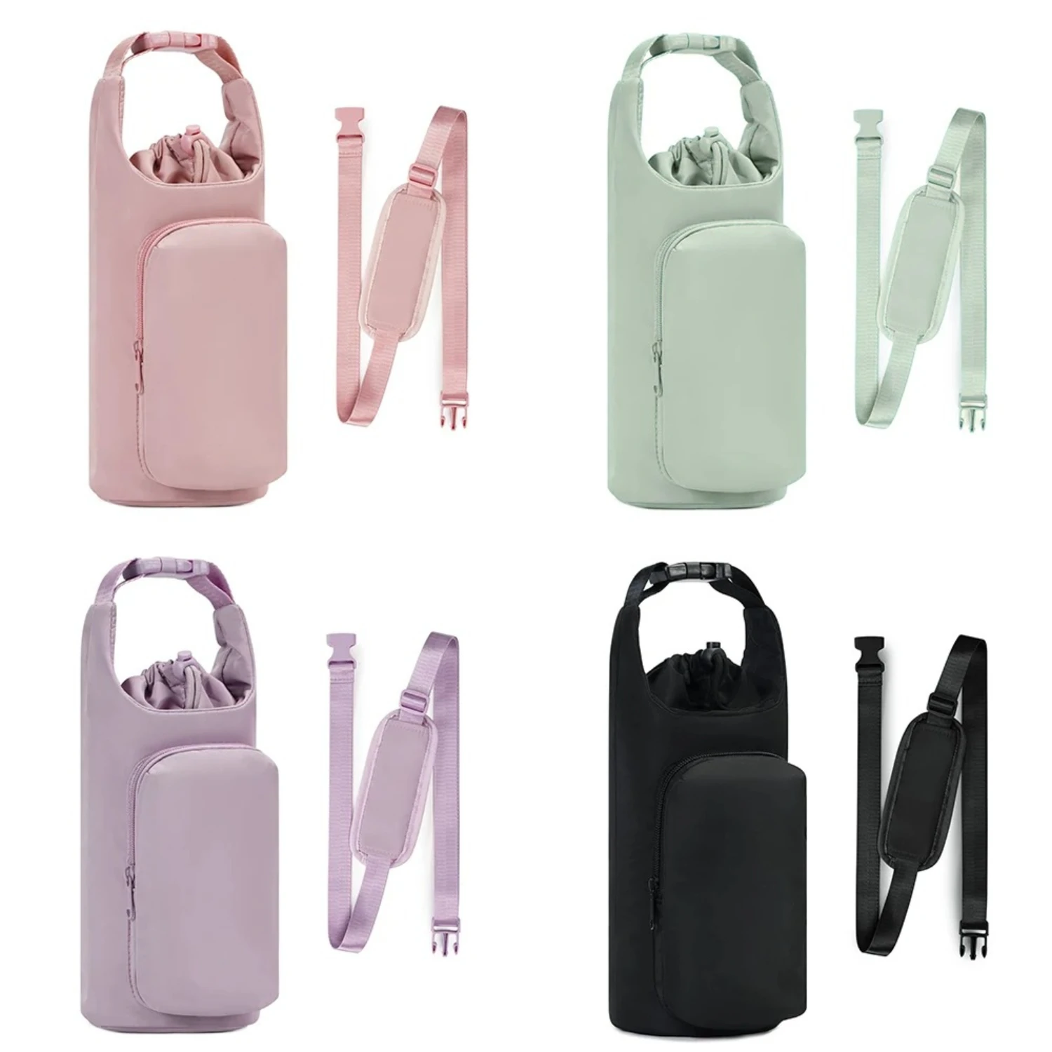 

Portable Water Bottle Bag with Adjustable Shoulder Strap Thermal Vacuum Mug Cup Sleeve Cup Insulated Protective Cover