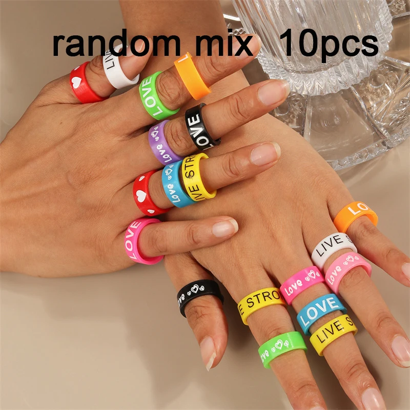 Aihua Koreanische Bunte Blume Ring Sets Böhmen Handgemachte Multi Perlen Reis Perlen Finger Ring Für Frauen Strand Schmuck Geschenke – Detail 3