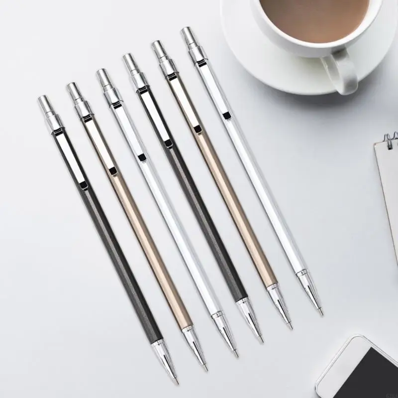 62ka 6pcs Dibujo lápiz mecánico metal lápiz automático, lápiz mecánico carpintero para dibujo dibujo los