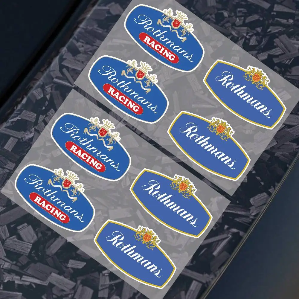 1 unidad de pegatina láser reflectante para locomotora de coche y motocicleta, pegatinas de vinilo con estilo, decoración para R-ROTHMANS