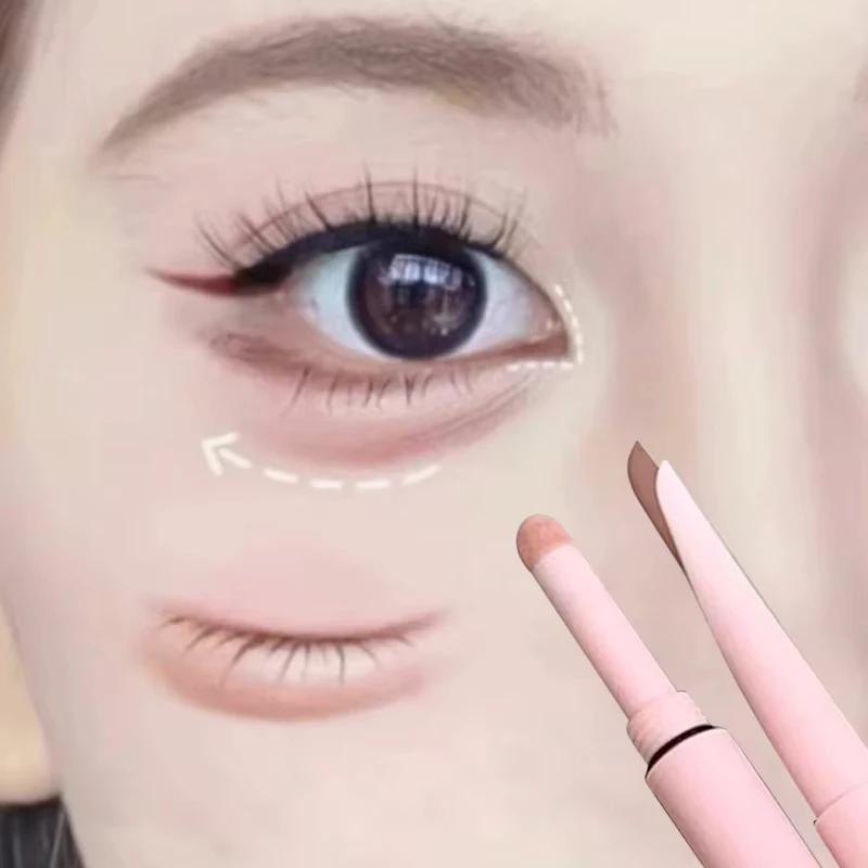 Meniscus Double-end Lying Silkworm Eyeliner Pencil Pearlescent Matte Nude Pink Highlighter Shadow Pen Brightening Eye Makeup