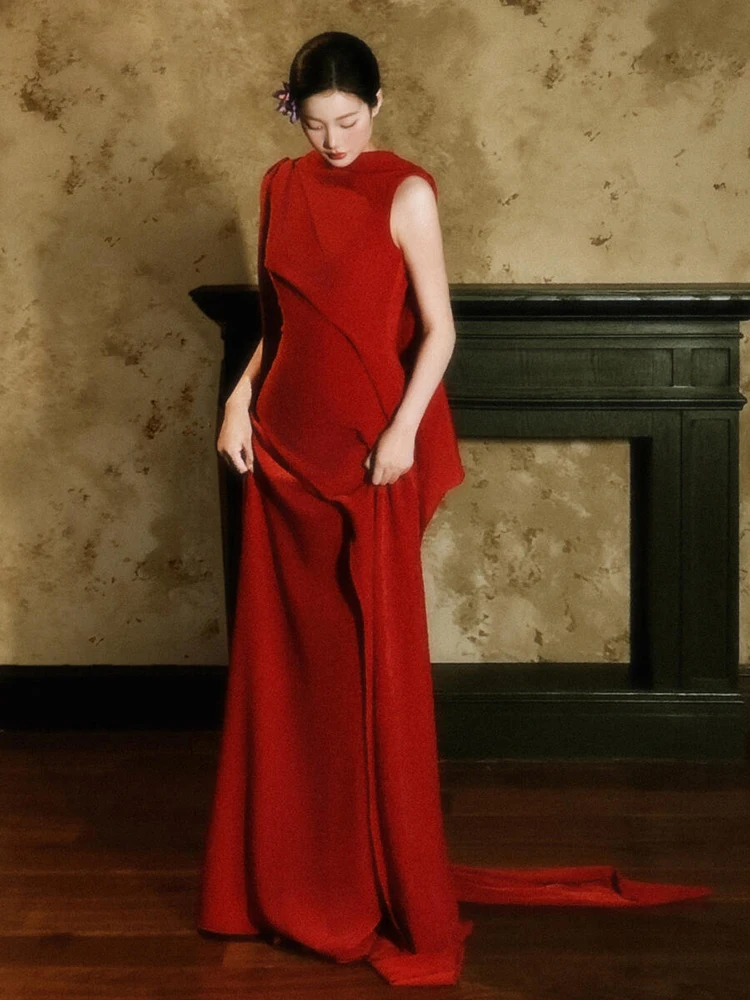 

Retro Chinese Sle Morning Robe Bal Svel Engagement Wedding Dr for Brides Cusizable Luxury Long Skirt