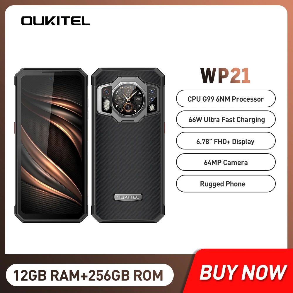 oukitel wp21 visao noturna robusta smartphone 12gb mais 256gb 64mp camera 9800mah 66w 120 hz helio g99 celular celular 01