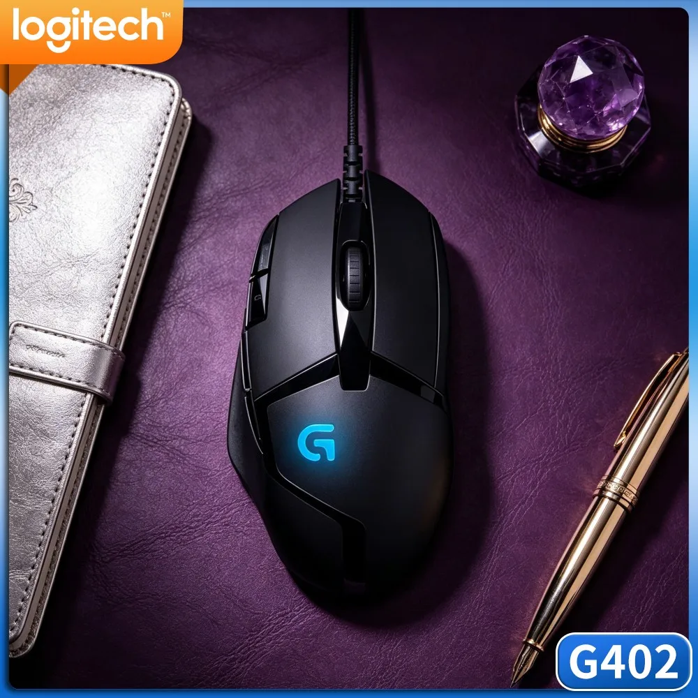 Logitech G402 Hyperion Fury Gaming Mouse Stable USB Wired Transmission 8 Assignable Macro Buttons For Mixed Use Scenarios