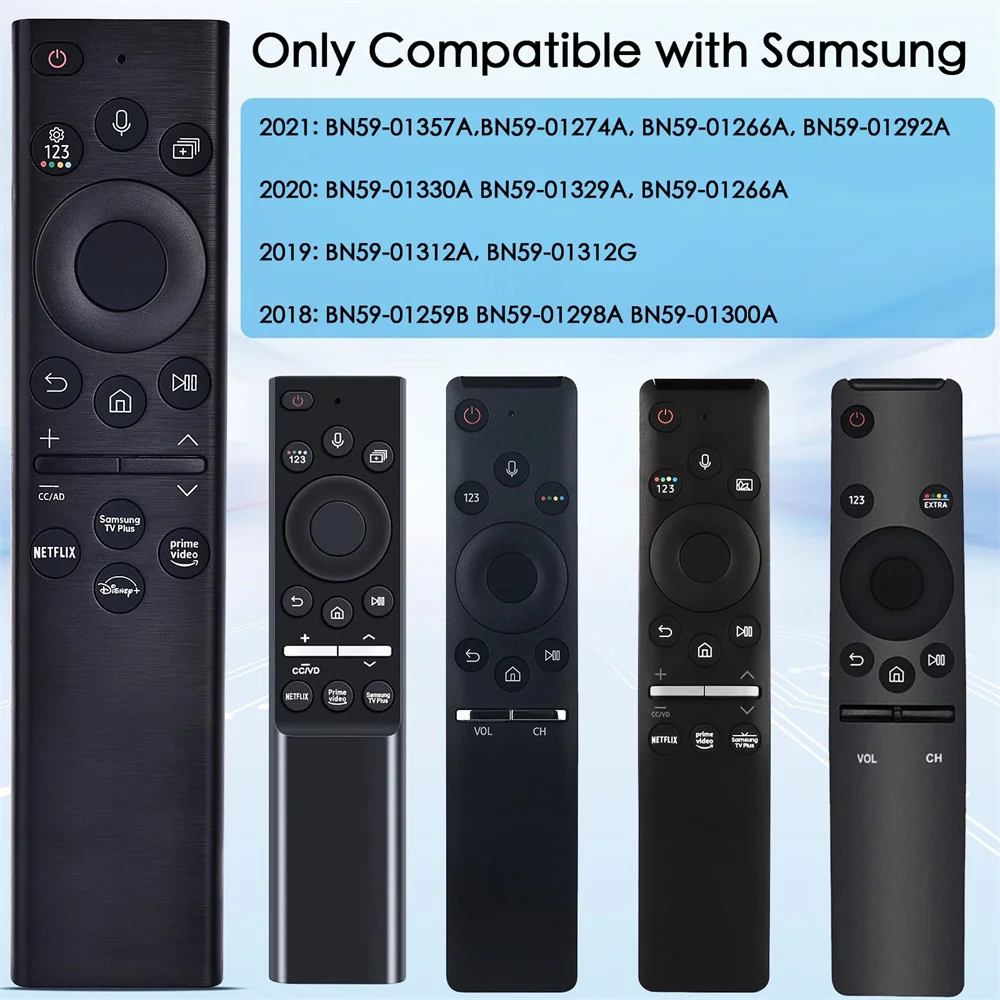 BN59-01385A Controle remoto por voz para Samsung Smart TV 2019-2023 Crystal UHD Neo QLED OLED 4K 8K Series TVs (sem função solar)