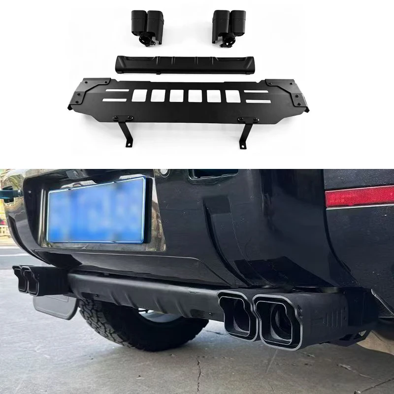 For Land Rover Defender 90 110 130 2020-2026 Exhaust Tail Pipe upgrade Round Stainless Steel Four Outlet Rectangle Muffler Tip