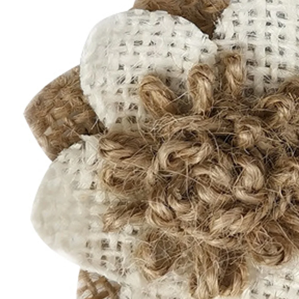 

6Pcs Burlap Linen Rope Flowers Vintage Handmade Burlap Flowers for Wedding Birthday Party Decoration DIY Floral
