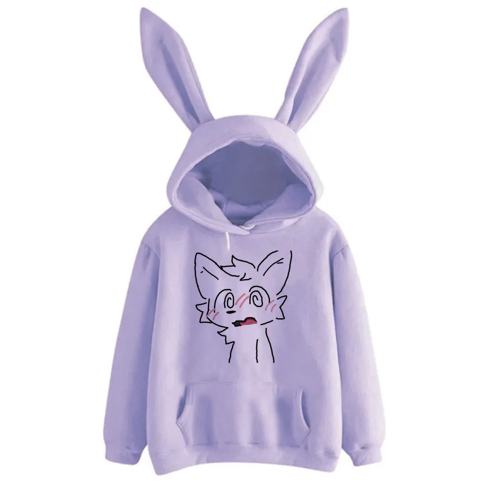 Boykisser womens hoodies anime sweatshirt cartoon 2026 hip hop long sleeve Casual Women Loose