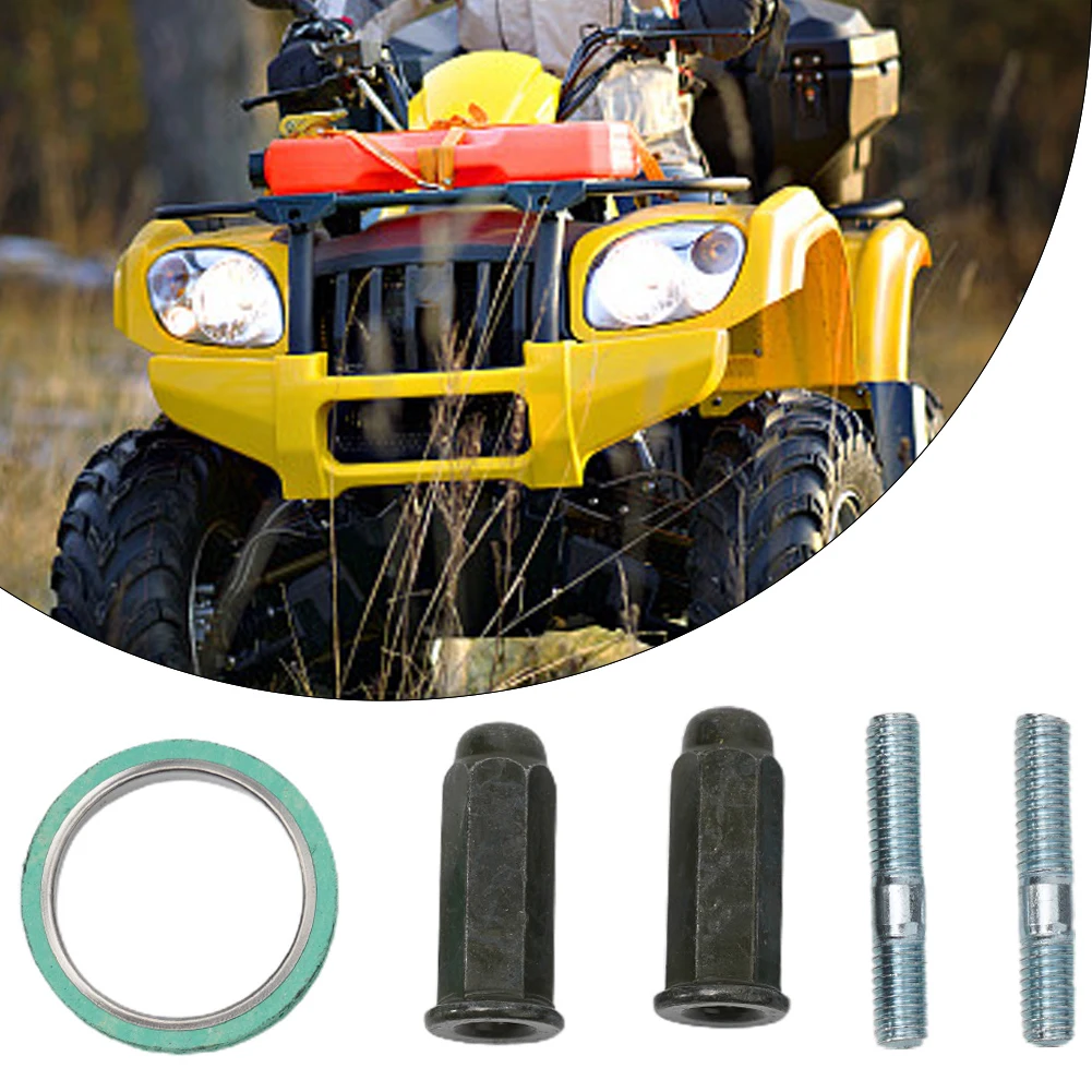 For Exhaust Mount Bolt Stud Kit with Nuts and 30.5mm Gasket for GY6-Based Scooters ATVs Four Wheelers and Go Kart Models