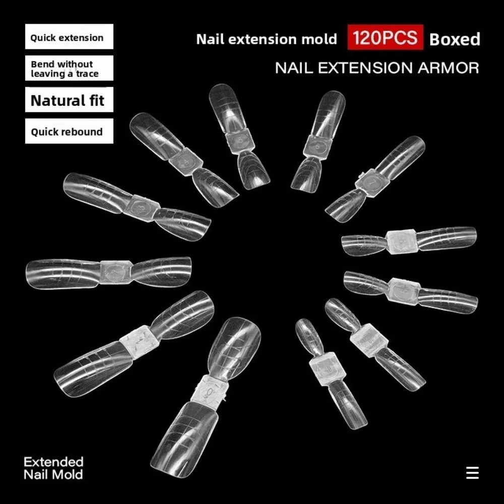 120 pces/150 pces quadrados sanduíche formas de unhas forma de amêndoa sem-traço dicas de unhas extensão clara ultra-fino cobertura completa formas de unhas diy