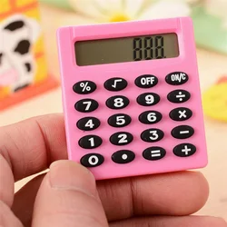 Hoạt Hình Bỏ Túi Mini Máy Tính Cầm Tay Bỏ Túi Loại Đồng Xu Pin Máy Tính Mang Theo Bản Mở Rộng Calculadoras Trường Văn Phòng Máy Tính