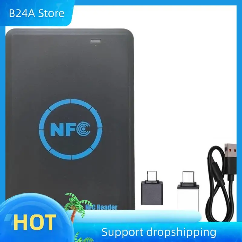 

B24A 5 Frequency RFID Smart Chip Duplicator +UID Keychain NFC Reader Copier HID 125Khz/ IC/ID 13.56Mhz 125Khz Token Writer Clone