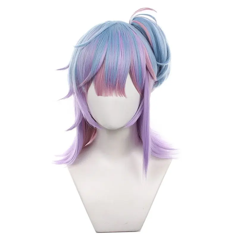 Peluca de perfumista B-DUCK Collaboration Identity V, cuero cabelludo de color degradado con peluca completa de cosplay de cola de caballo larga