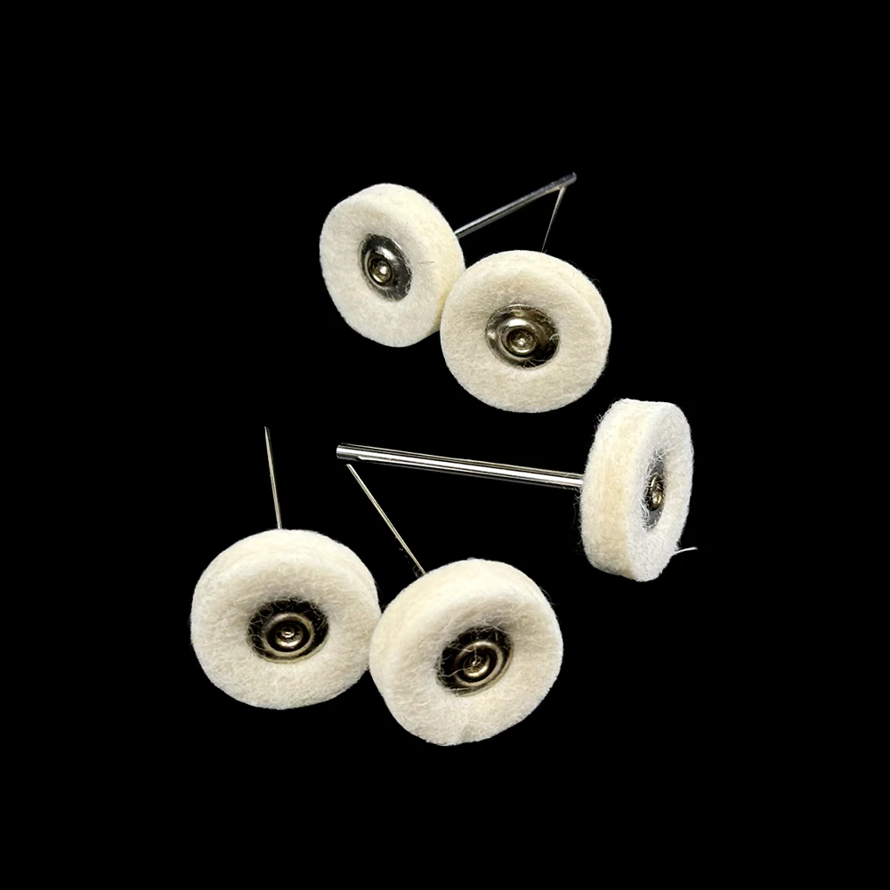 

10pcs Grinding Buffing White Wool Felt Dental Polishing Brush for Rotary Tools 2.35mm Dentistry Odontologia Prophy Brush Wheel