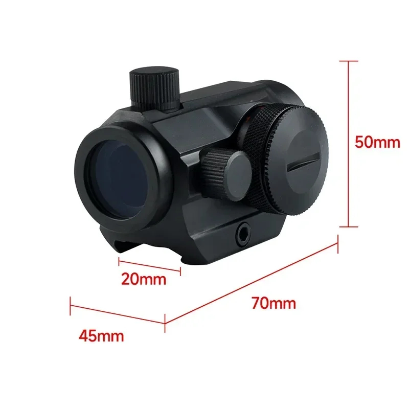 Red Dot Sight HD101 Collimator Rifle Red Green Dot Reflex Sight Scope Fit 20mm Weaver Rail for Airsoft / Hunting Rifle