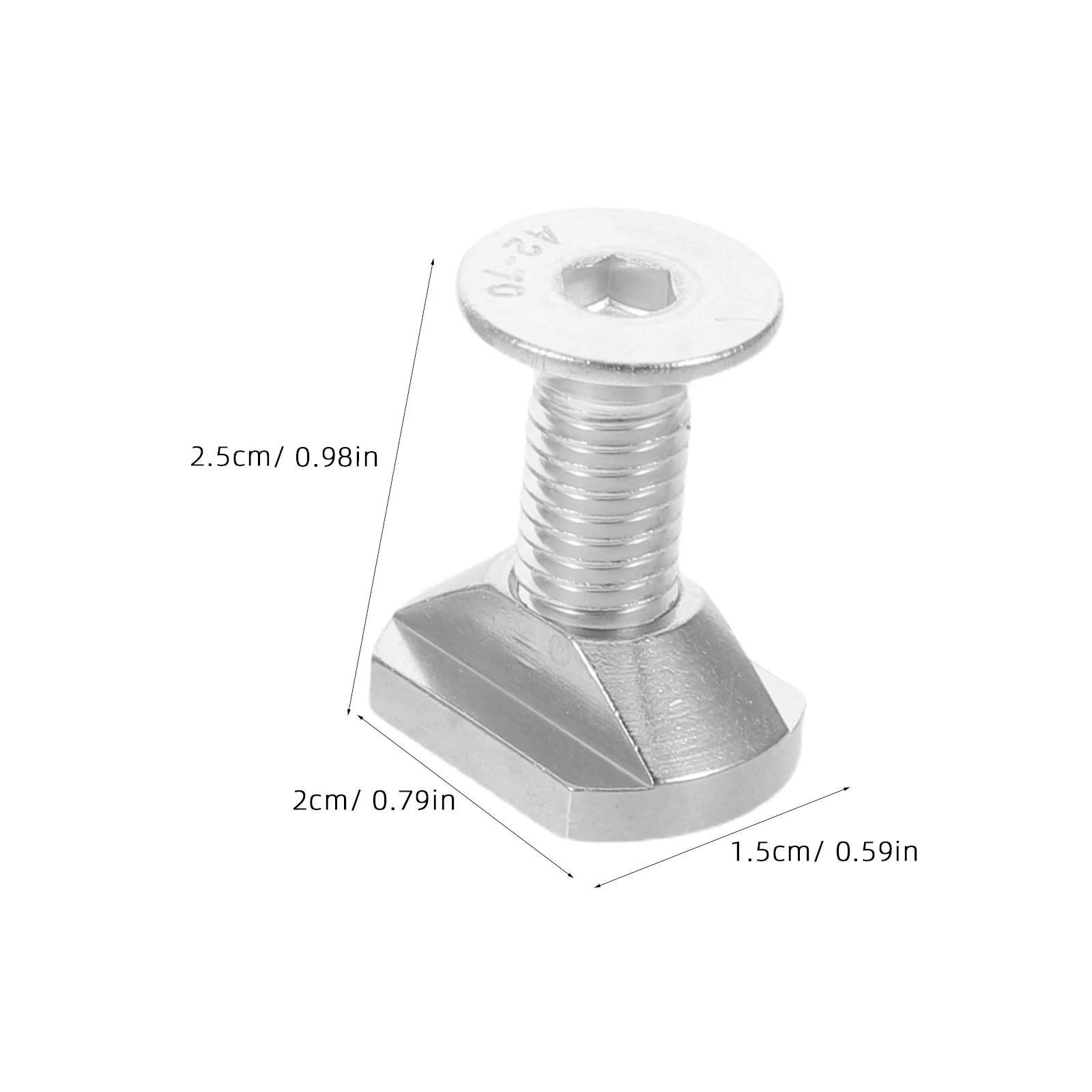 4 قطعة M8 Hydrofoil T-المكسرات الفولاذ المقاوم للصدأ انزلاق المكسرات ل لوح التزلج احباط المسارات الجناح احباط تصاعد مجموعة أدوات سوب Kiteboard #4