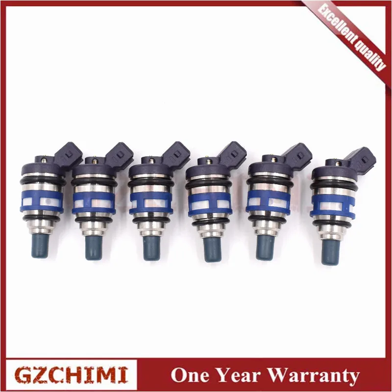 Set of 6 Fuel Injectors 16600-40P07 1660040P07 For Nissan Z32 300ZX Twin Turbo1989-1994 VG30DETT 6618-10V00 16618-10V05