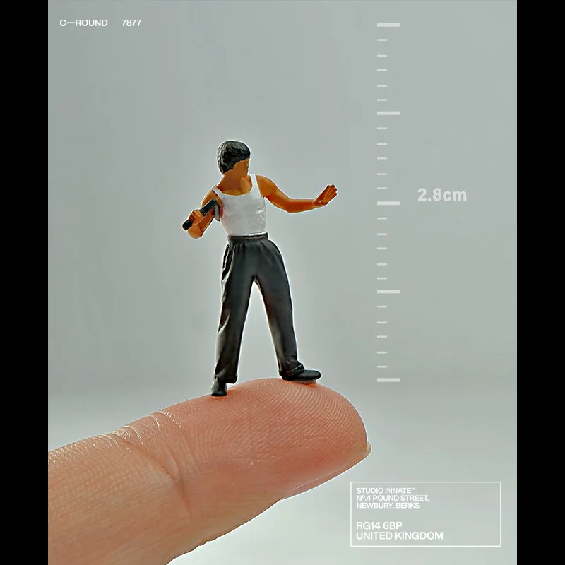 1:64 аниме Брюс Ли мини-кукла фигурка модель миниатюрный реквизит для фотосъемки сцена модель DIY песочный стол пейзажный орнамент подарок