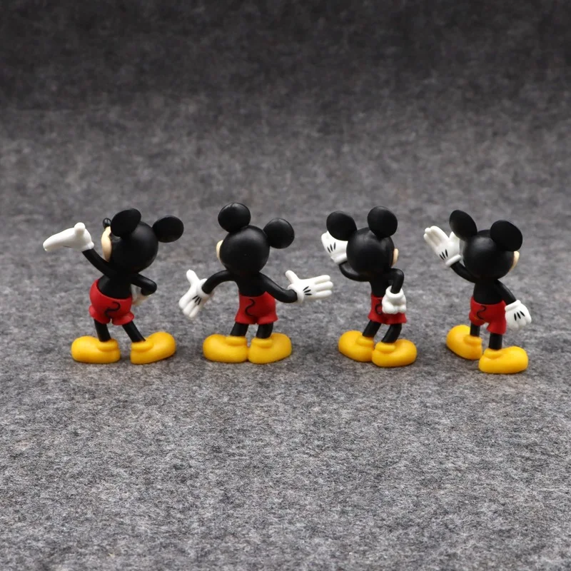 Cartoon Cute Mickey Mouse Action Figures Doll Bake Cake Scene Decor Miniature Ornament Accessories Car Interior Desktop Toys