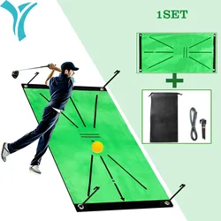 Golf Hitting Mat,Golf Training Mat for Swing Path Feedback/Detection Batting |60*30cm | Advanced Guides and Rubber Backing