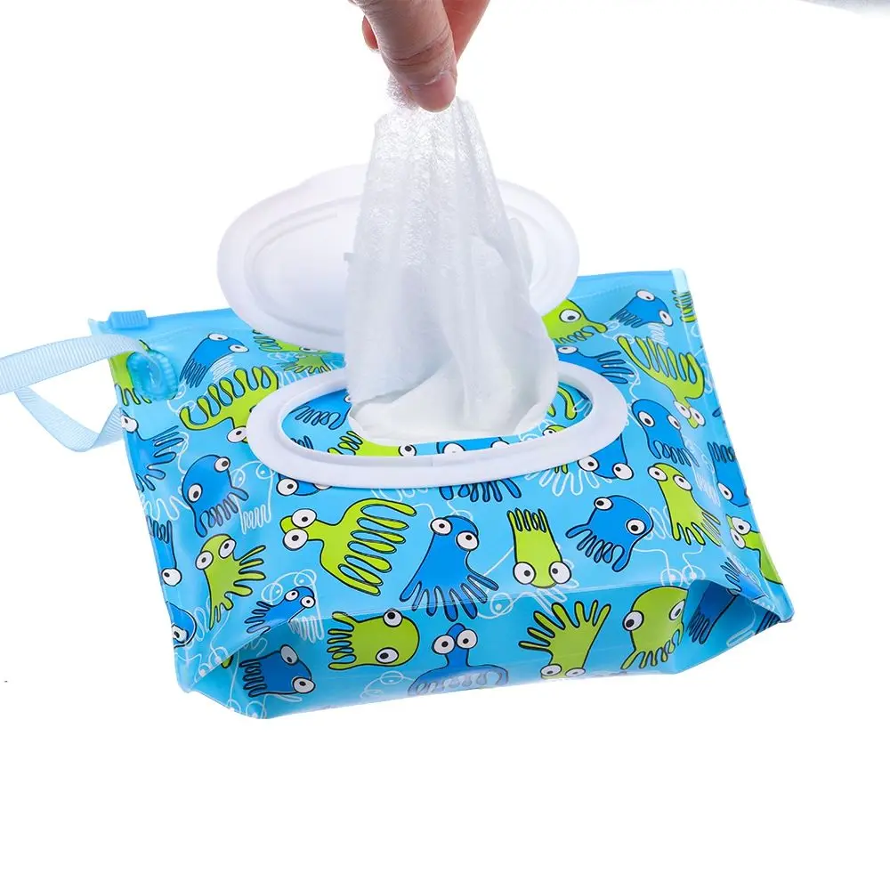 Cute Lightweight Portable Eco-friendly Reusable Travel Wet Wipes Box Wipes Case Wipes Container Wet Wipes Bag