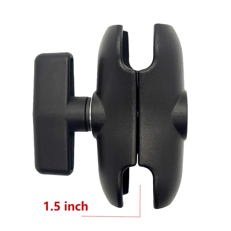 Aluminum RAM Mount Double Socket Arm for 1.5 Inch Ball Base Ram Support Holder Clamp Compatible with RAM C Size Ball Components